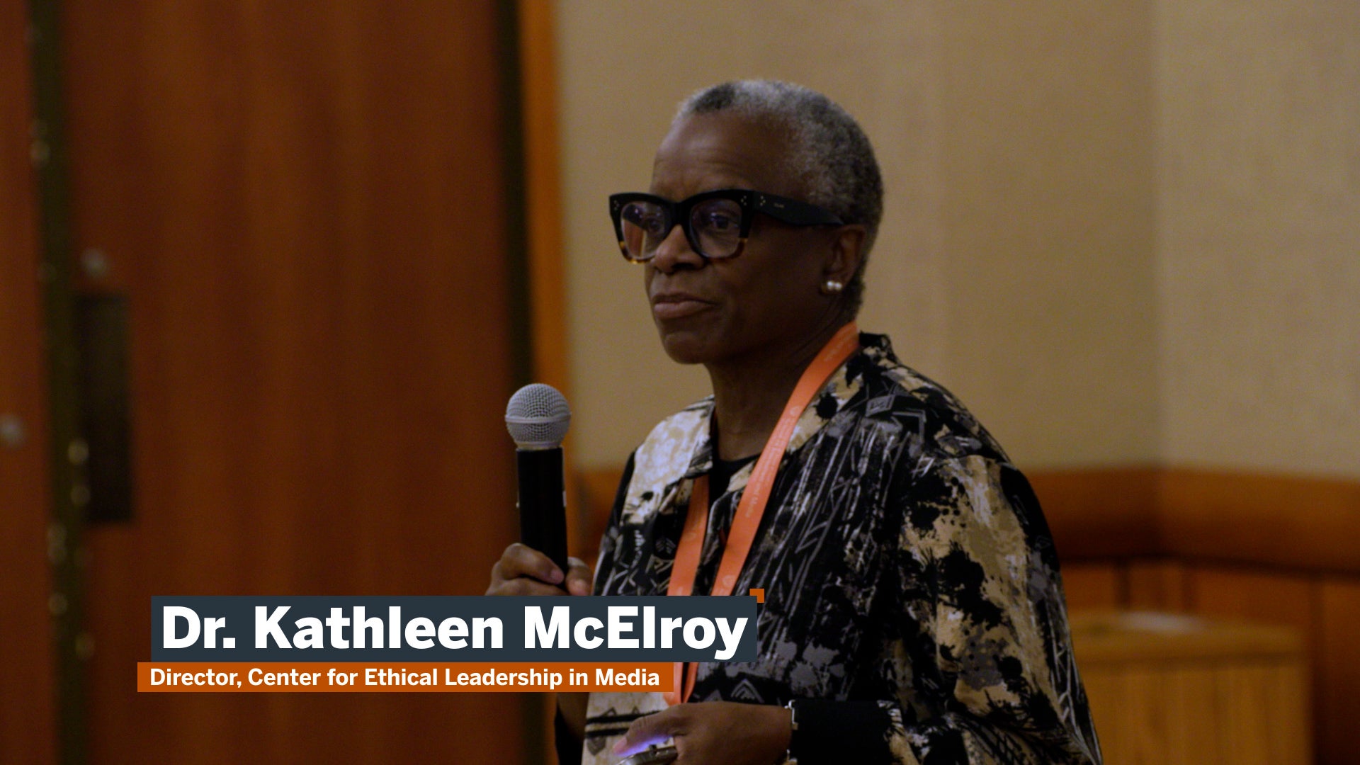 Dr. McElroy speaking at Leadership Lab Event
